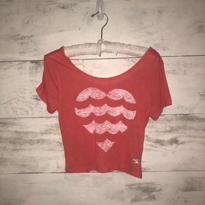 Express pink crop top